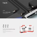Havit H691 3-in-1 Data And Charging Cable - Image 2
